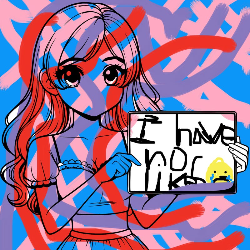 realistic pretty girl holding blank sign