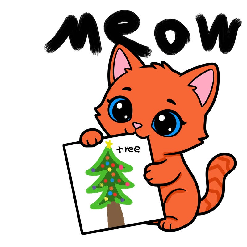 a small cat with a blank sheet of paper in its hand. the cat is sooooooo cute!