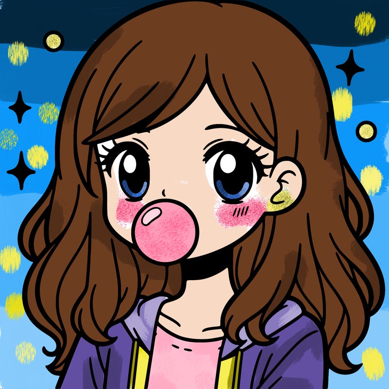 girl with bubble gum