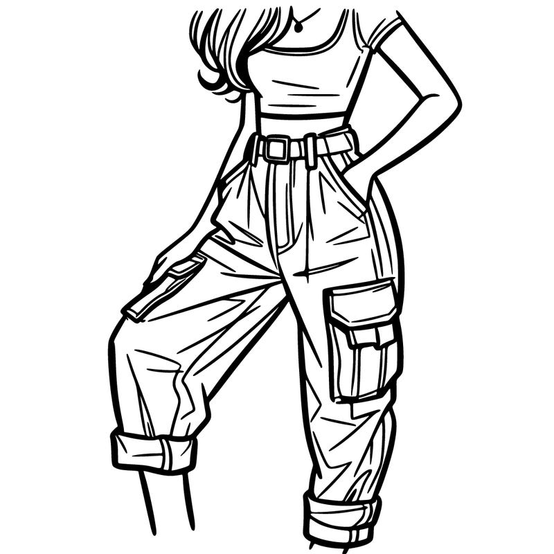 woman wearing cargo pants