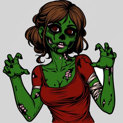 realistic zombie girl
