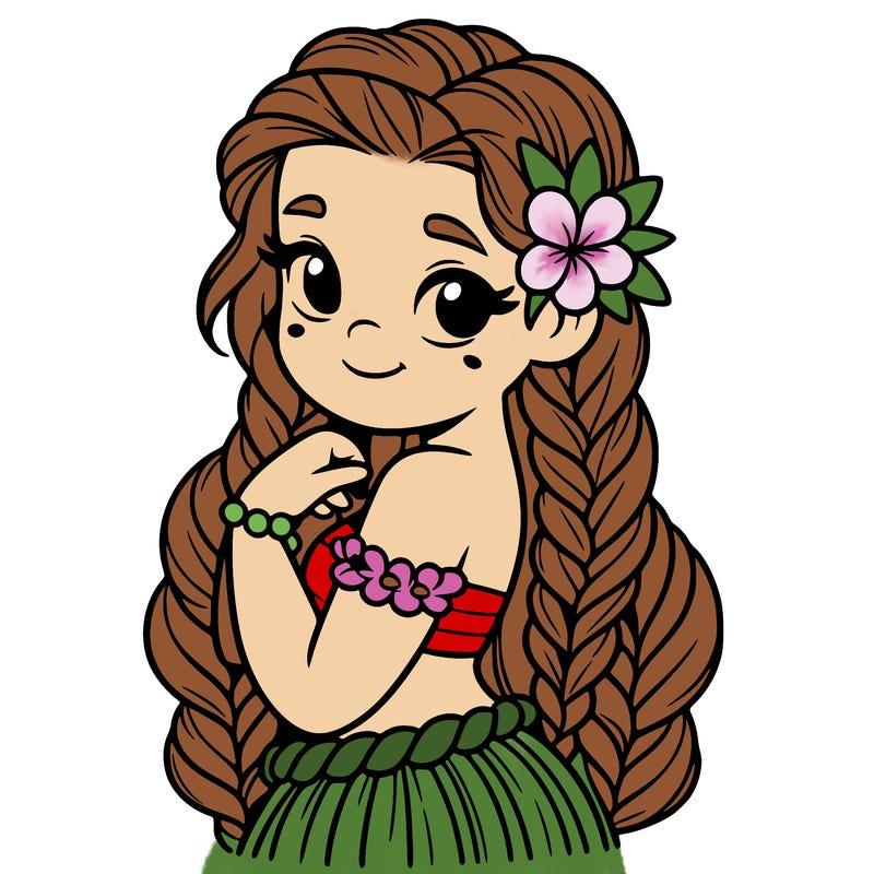 hawaiian girl with braids