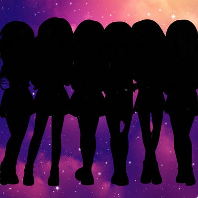 a group of girls realistic