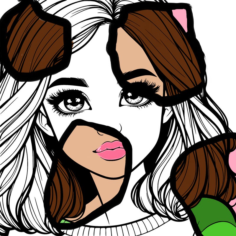 realistic girl whith cute eyes