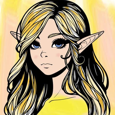 elf girl realistic dark fantasy