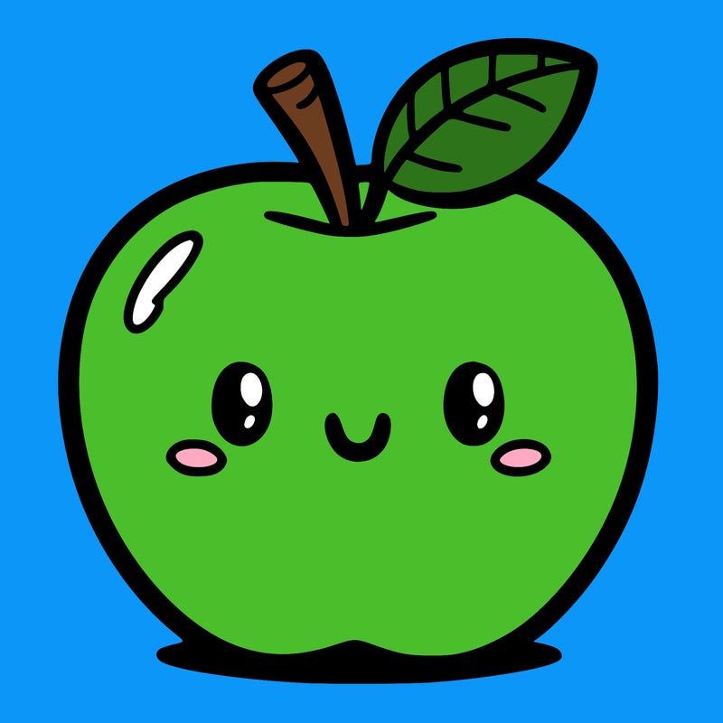 illustration of an apple for children