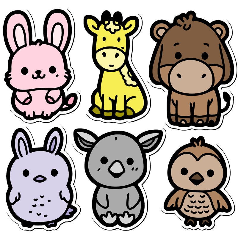 cute animal stickers