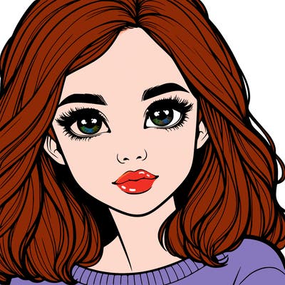 realistic girl whith cute eyes