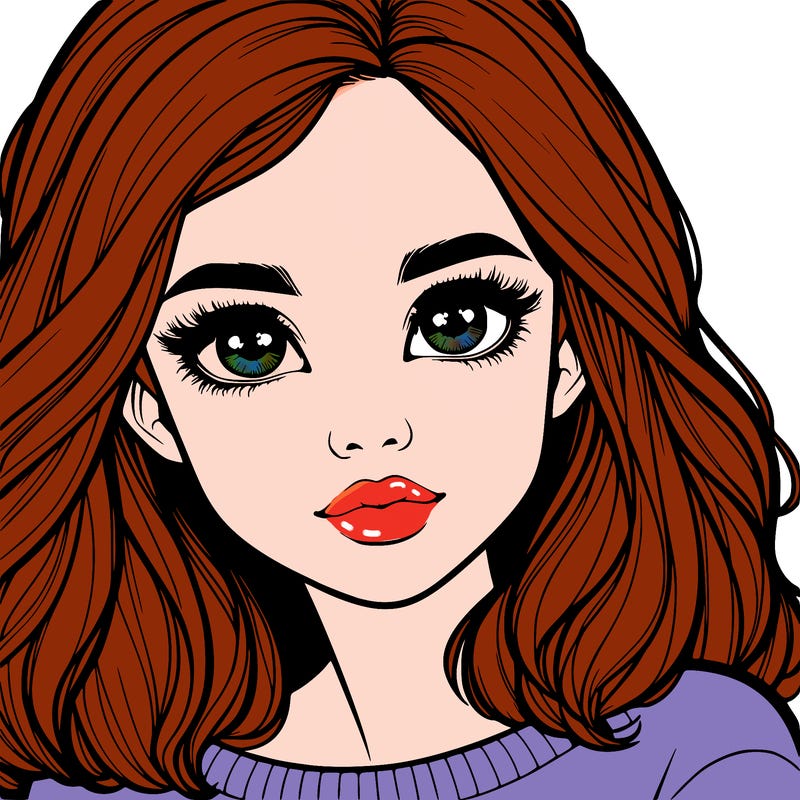 realistic girl whith cute eyes