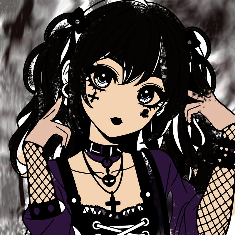 goth anime girl