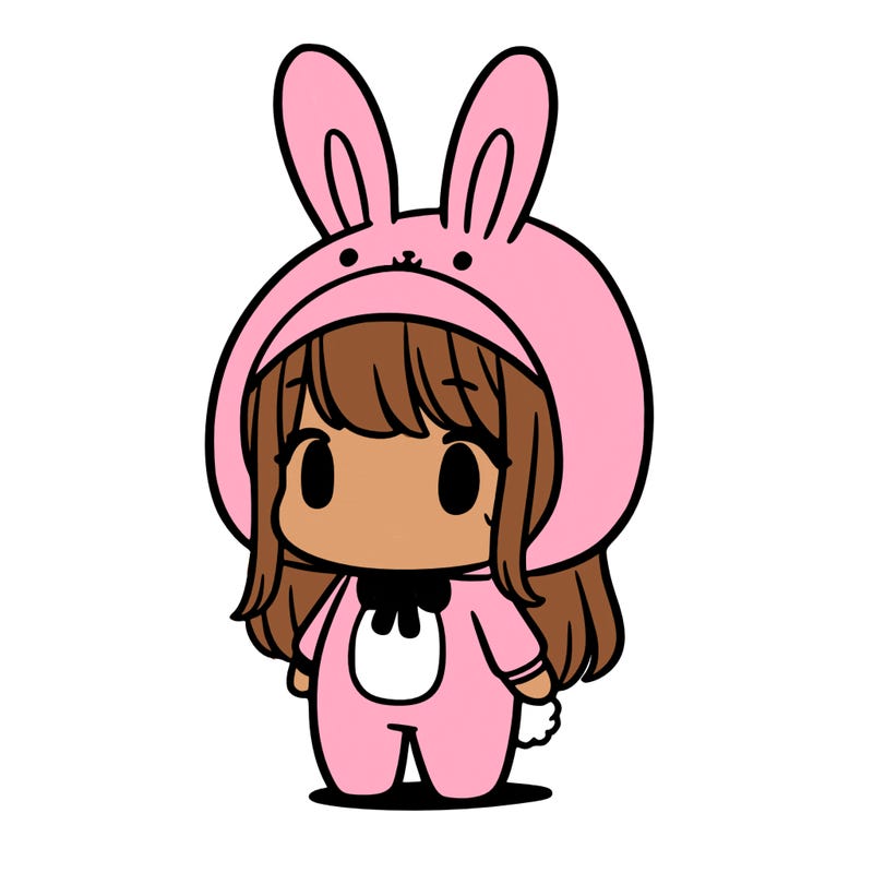 a girl in a bunny costume
