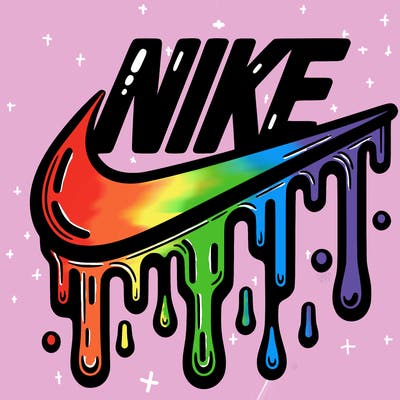 dripping nike logo
