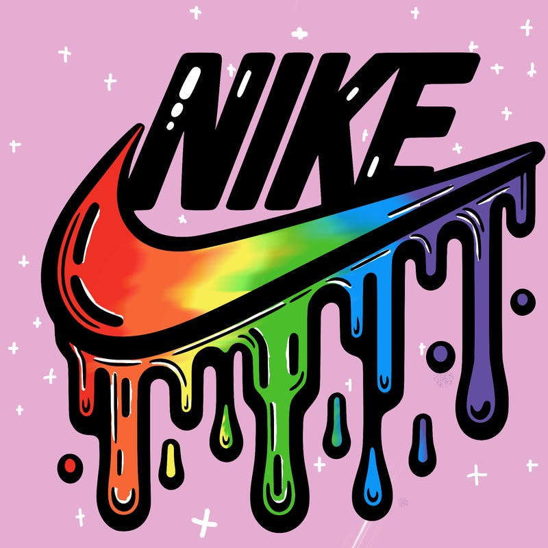 dripping nike logo