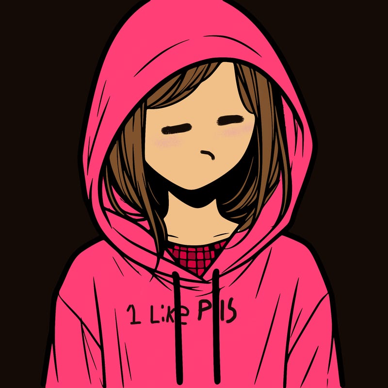 faceless girl in hoodie