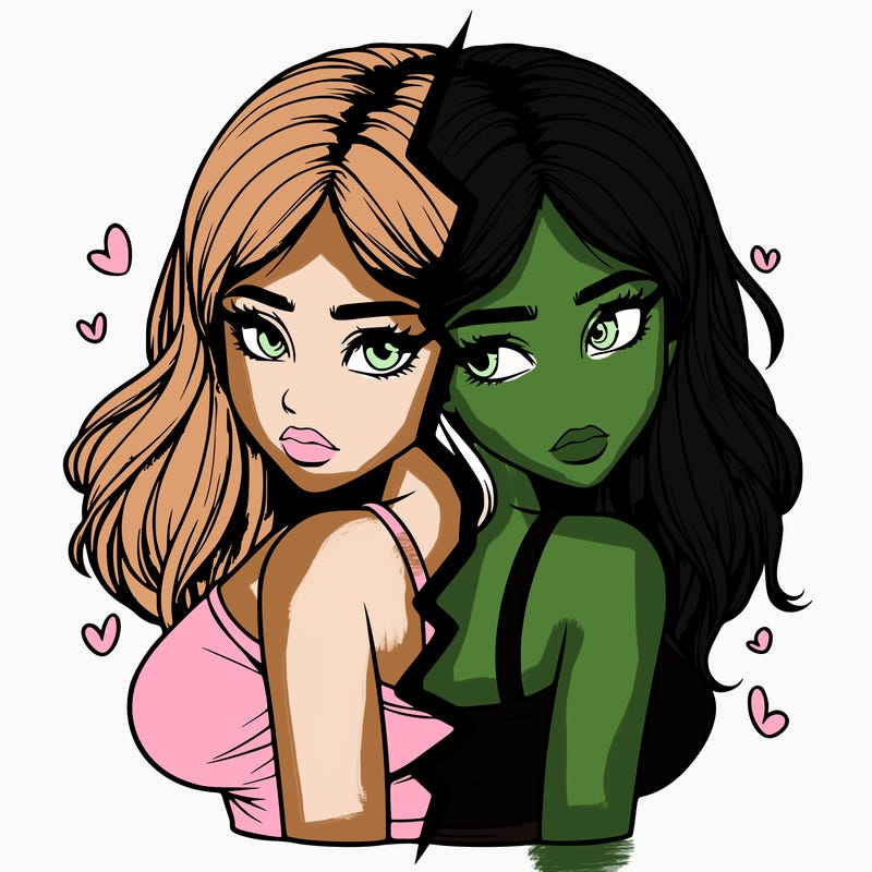 realistic girl split