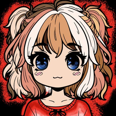 cute girl with shaggy hair