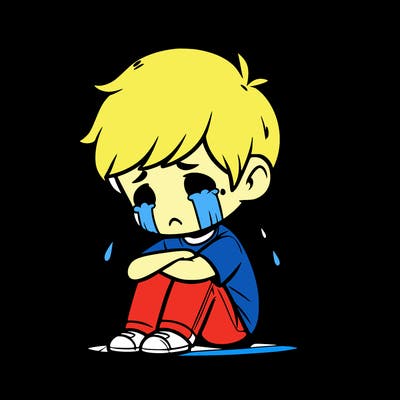 sad boy crying
