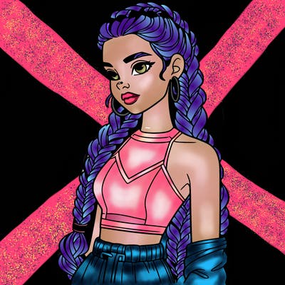 beautiful woman with braided hair crop top