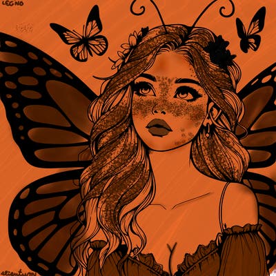 butterfly fairy realistic girl