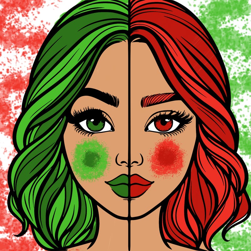 realistic girl split half