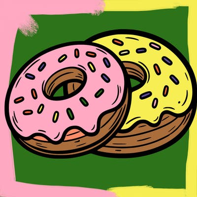 a piece of food doughnuts