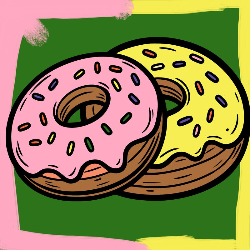 a piece of food doughnuts