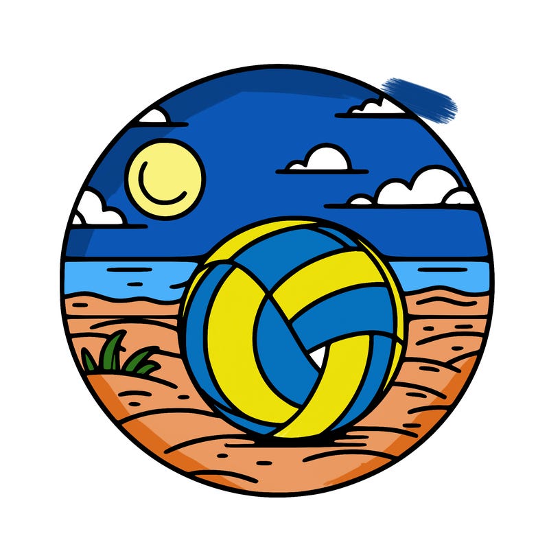 volleyball on a beach
