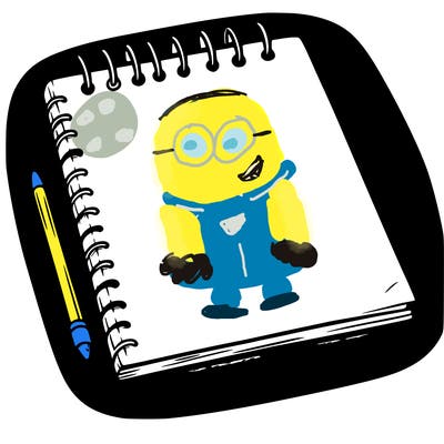 a blank sketch pad
