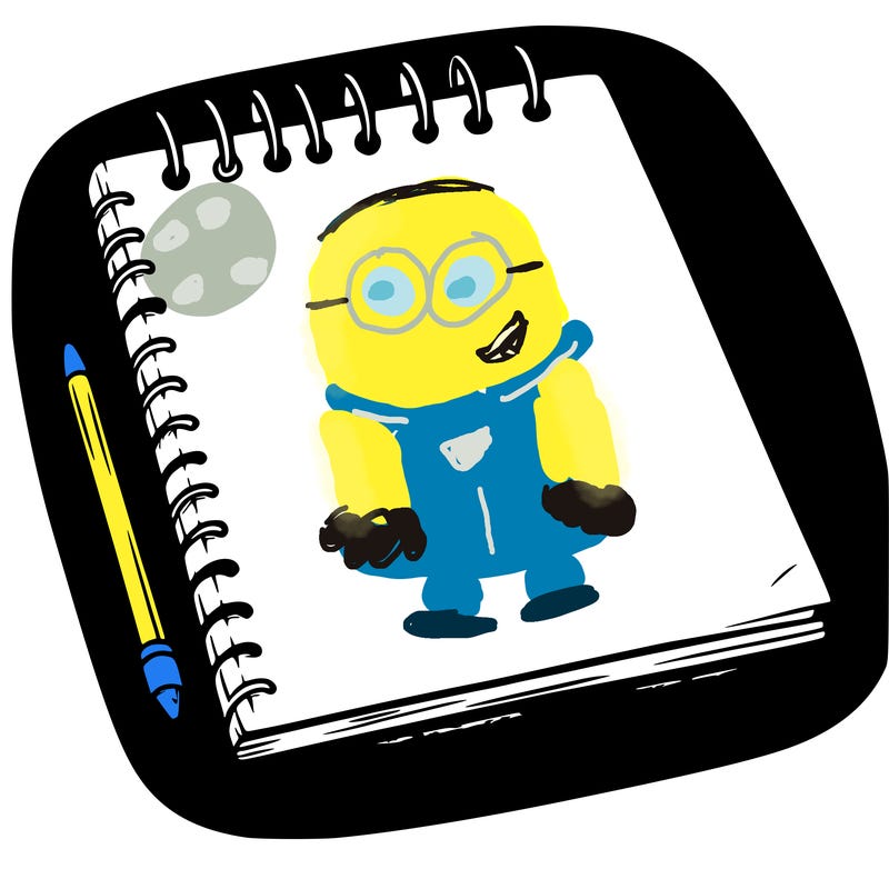 a blank sketch pad