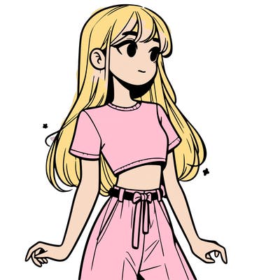 girl in a cute crop top