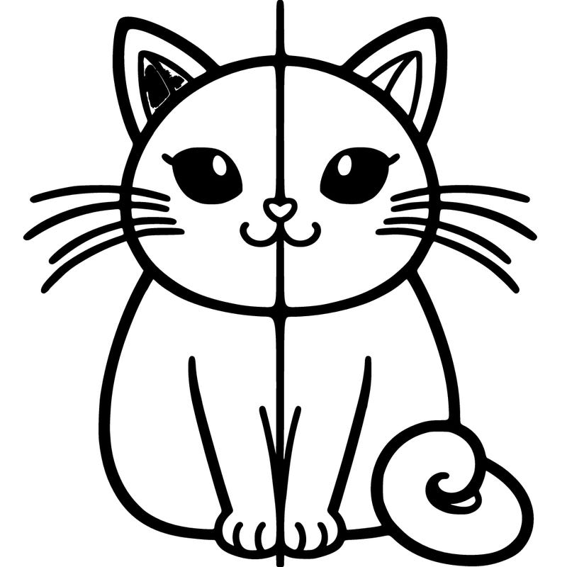 a split of a cat