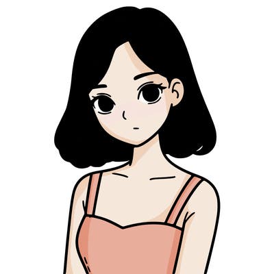 cute realistic woman