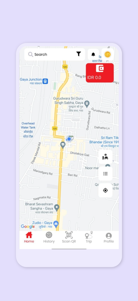 HVT - EV 충전소 위치와 검색 필터를 보여주는 HVT 앱 인터페이스 지도