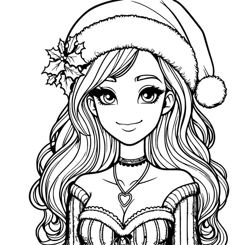 realistic christmas woman