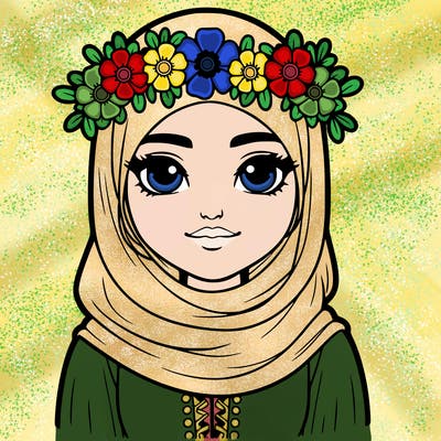 realistic girl with flower crown