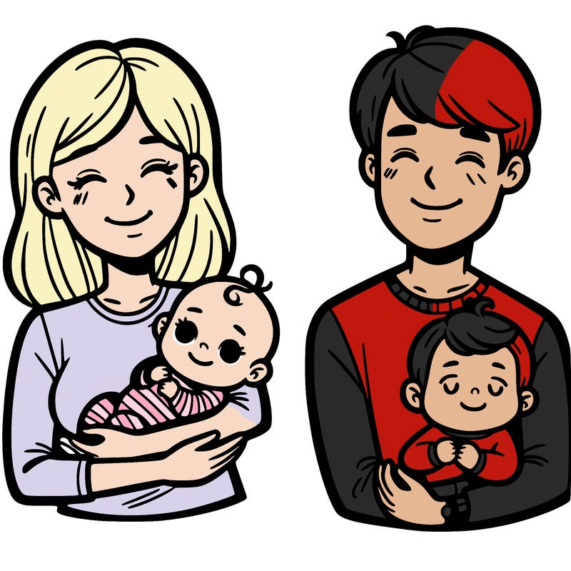 mom and dad and baby