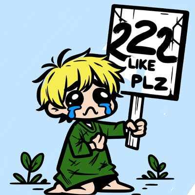 small poor toddler crying with sign that says 2 like plz