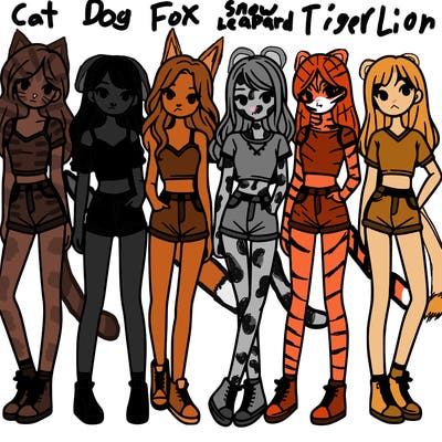 a group of girls wearing crop tops and shorts