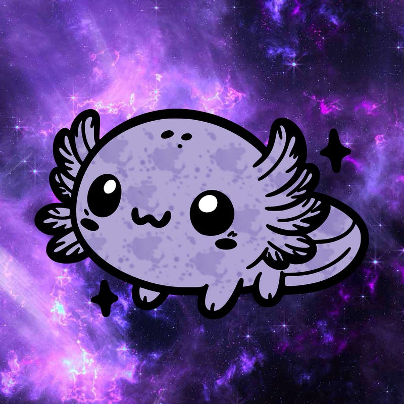 cute easy baby axolotl