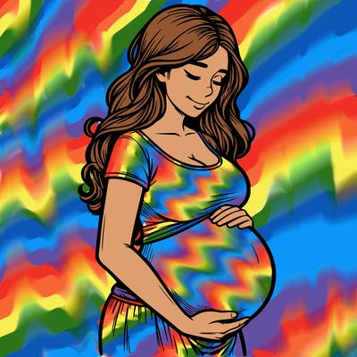 woman heavily pregnant realistic