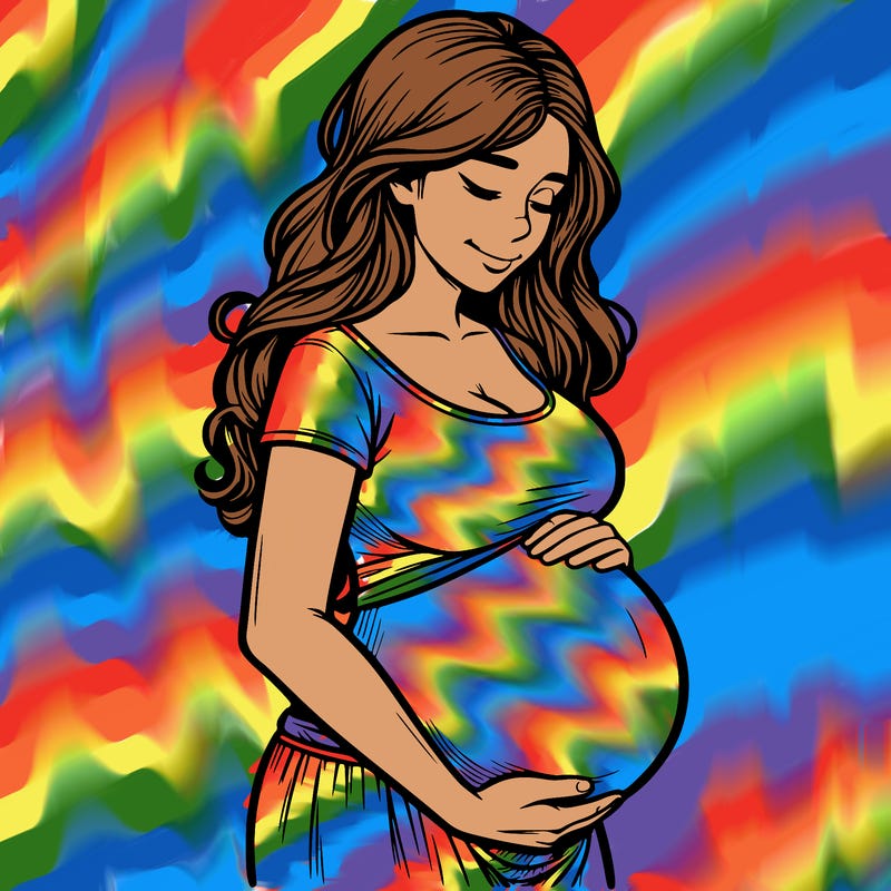 woman heavily pregnant realistic