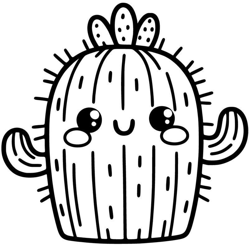cactus that has a cute face