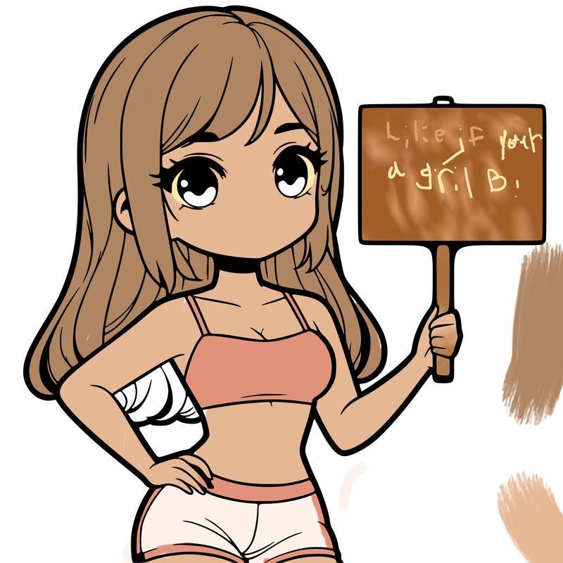 girl in a cute crop top holding a blank sign