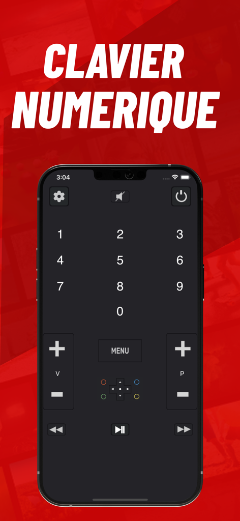 Télécommande box universelle - Universal TV box remote app numeric keypad interface