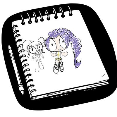 a blank sketch pad