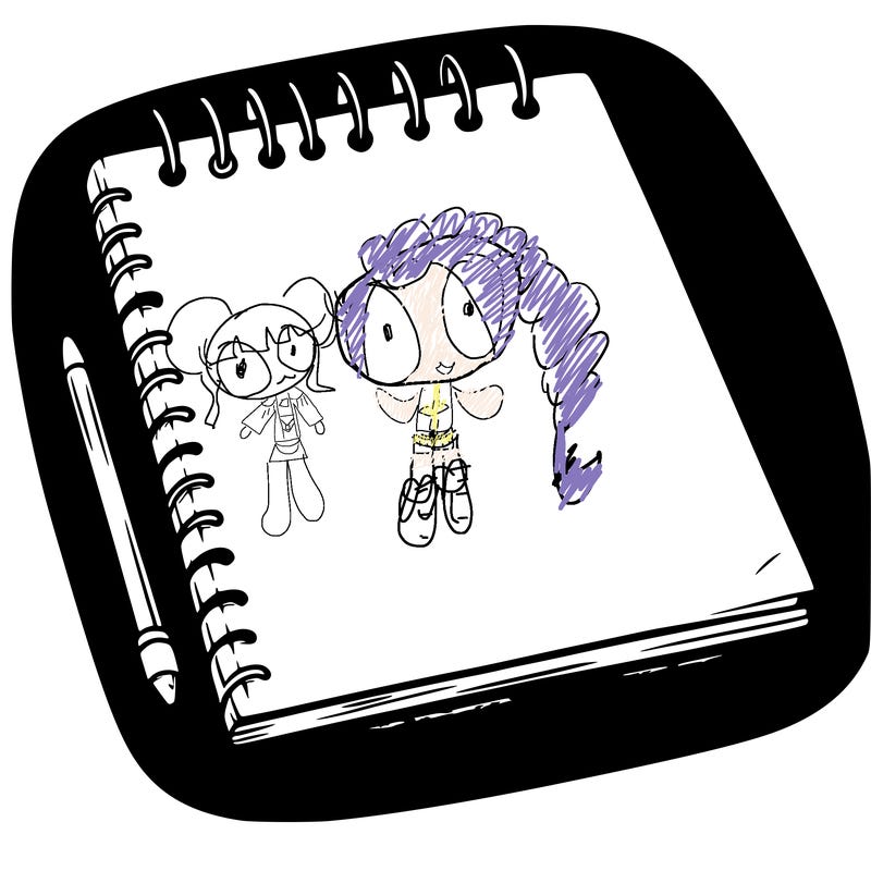 a blank sketch pad
