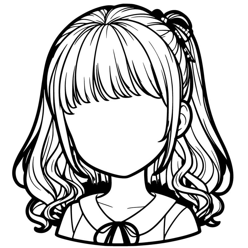 realistic girl faceless