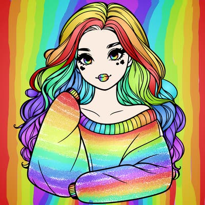 a beautiful girl in a big sweatshirt
