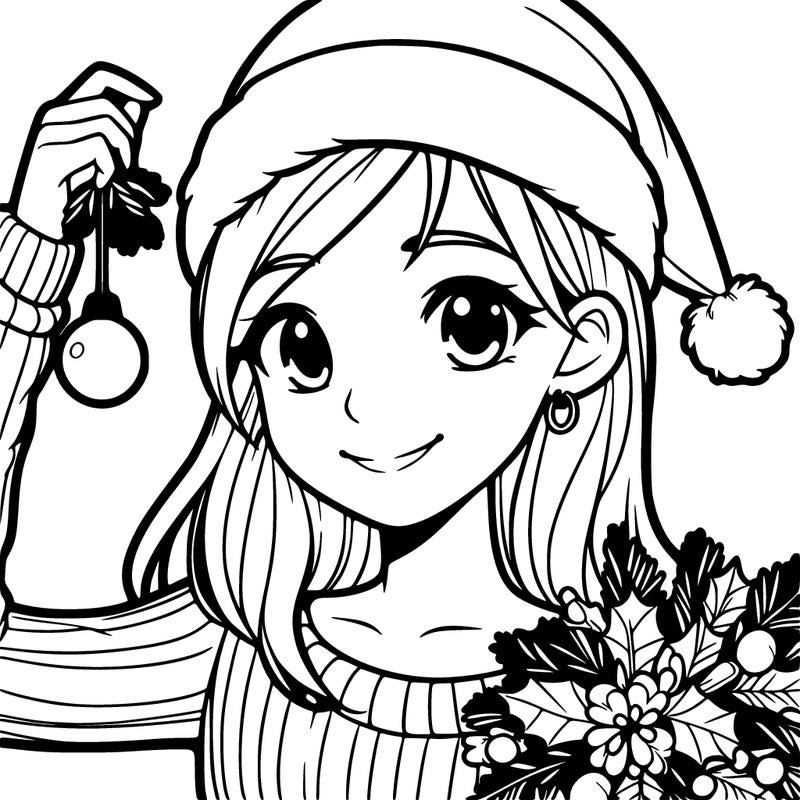 realistic christmas girl