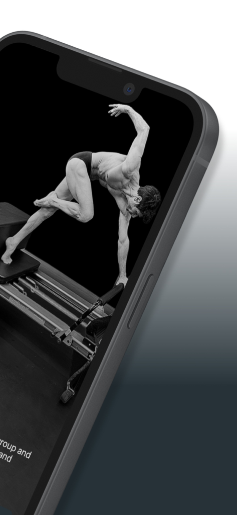 Pilates & Or - A professional trainer performing an advanced exercise on a Pilates reformer machine